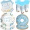 Blue Donut Baby Shower Sprinkle Tableware Set – Serves 24 Guests